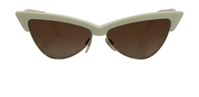 Valentino Cat Eyes, 100&euro;, Accesorios, Blanco/Oro, Tafetán - Acetato, Vista frontal